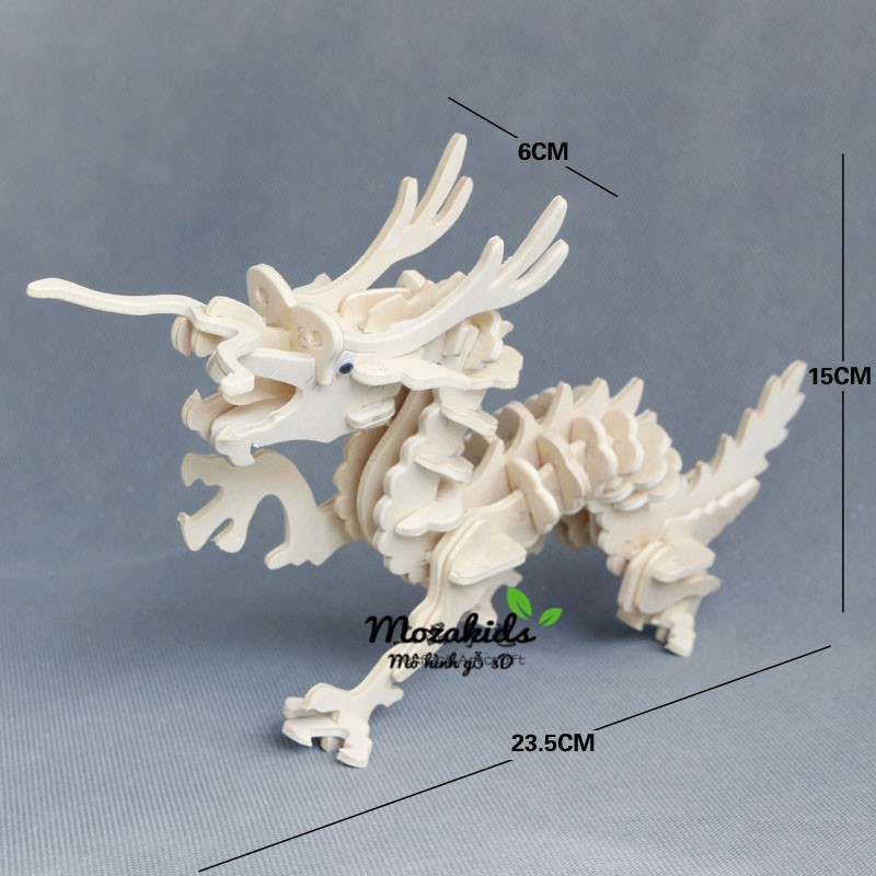 Đồ chơi lắp ráp gỗ 3D Mô hình Con Rồng