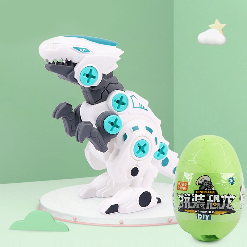 Bộ Đồ Chơi Lắp Ráp Khủng Long Bằng Gỗ Cho Bé