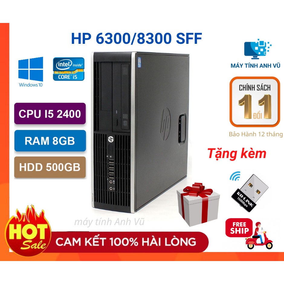 Case Máy tính Văn phòng HP Pro 6300/8300 ( I5 2400/8G/HDD500GB) Bảo Hành 12 Tháng.
