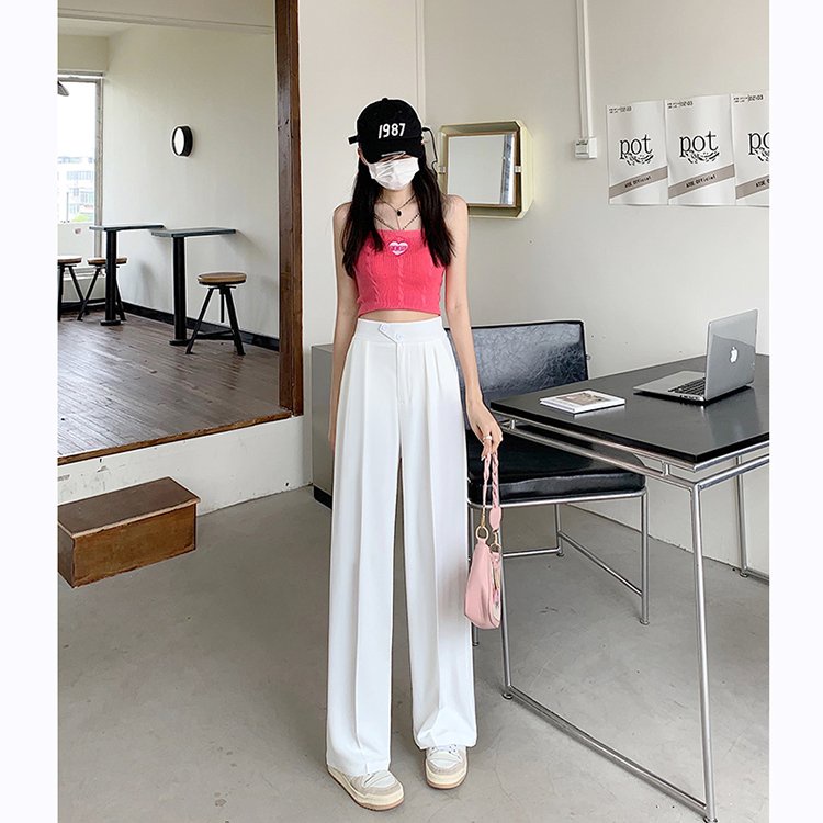 Quần tây công sở nữ cạp lưng cao 2 cúc dáng dài ống đứng , chất liệu co giãn nhẹ nhàng thích hợp đi học , đi làm MS: 2