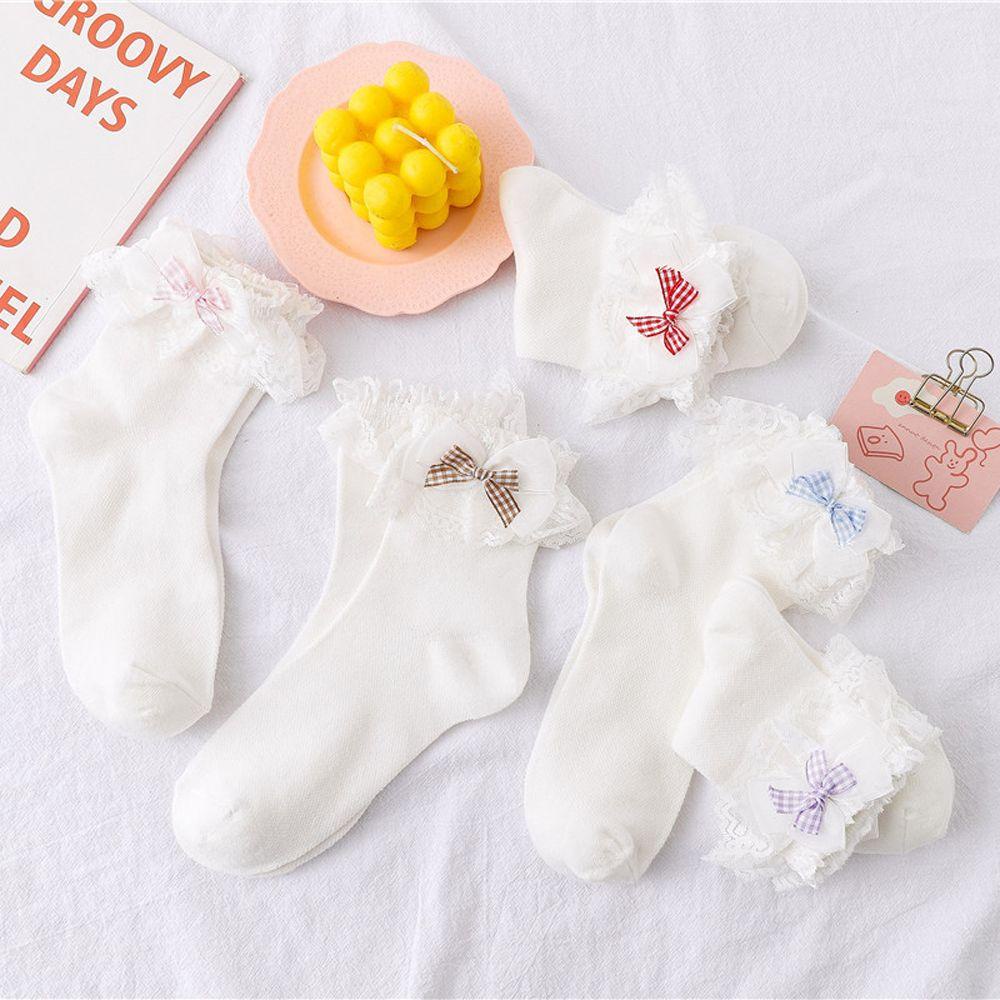NICKOLAS Vớ Cotton Ngắn Phối Lưới Kiểu Công Chúa Lolita Nhật Bản Dễ Thương Cho Nữ