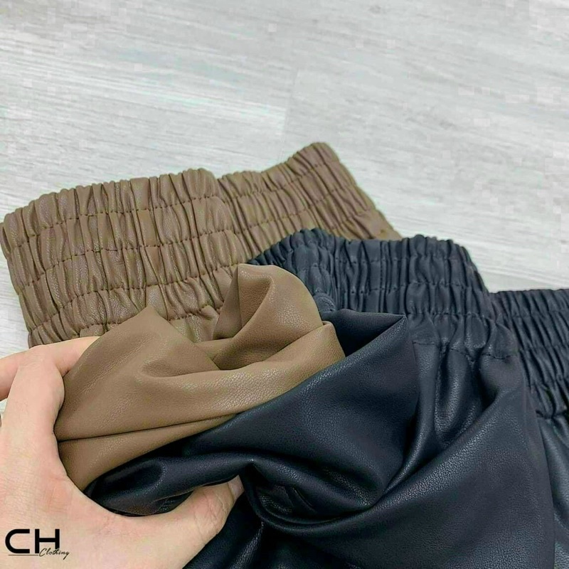 Sale 50%  Quần short da cạp chun chất đẹp tôn dáng