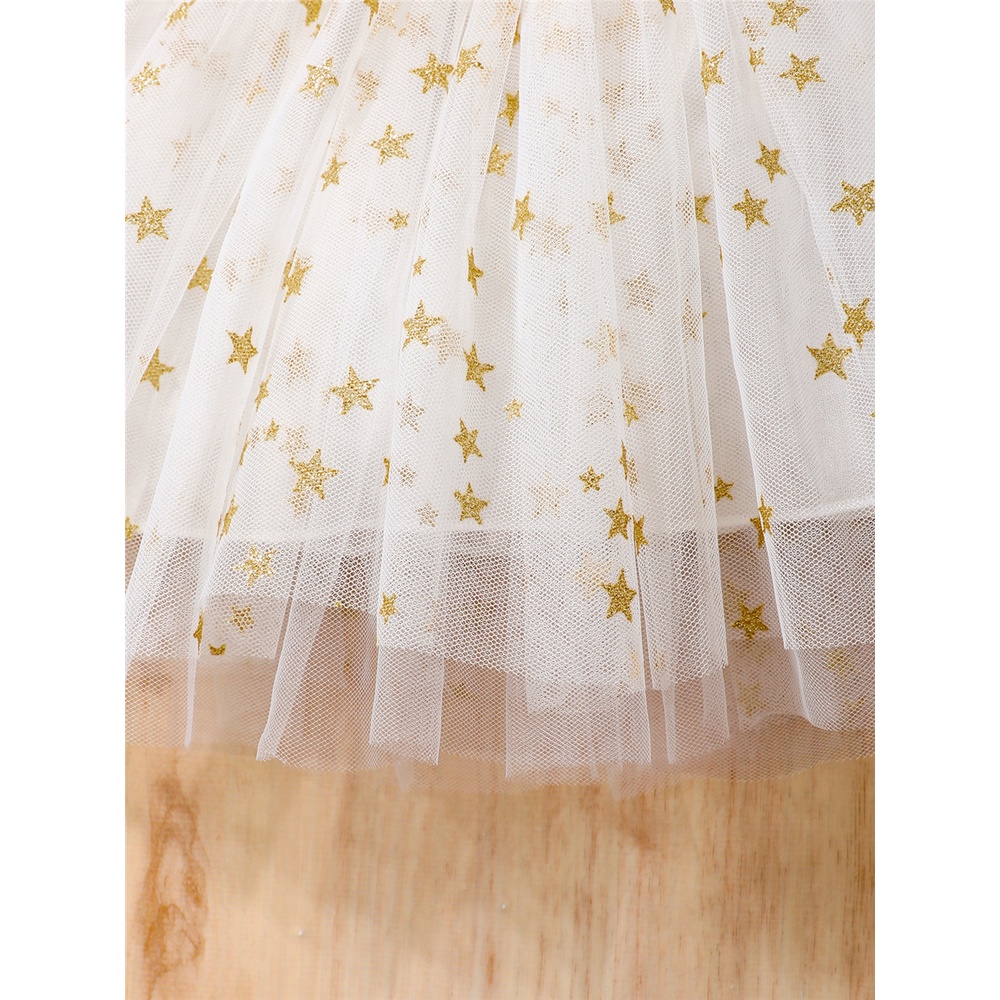 Đầm xòe MIKRDOO in hình ngôi sao cho bé gái 0-2 tuổi