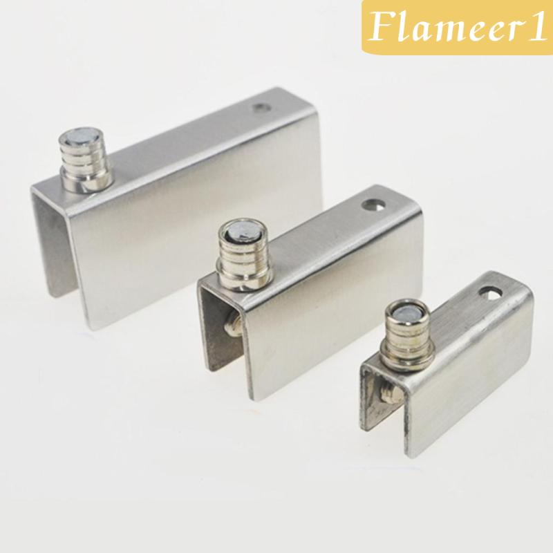 Set 2 Kẹp Bản Lề Cửa Kính Bằng Thép Không Gỉ