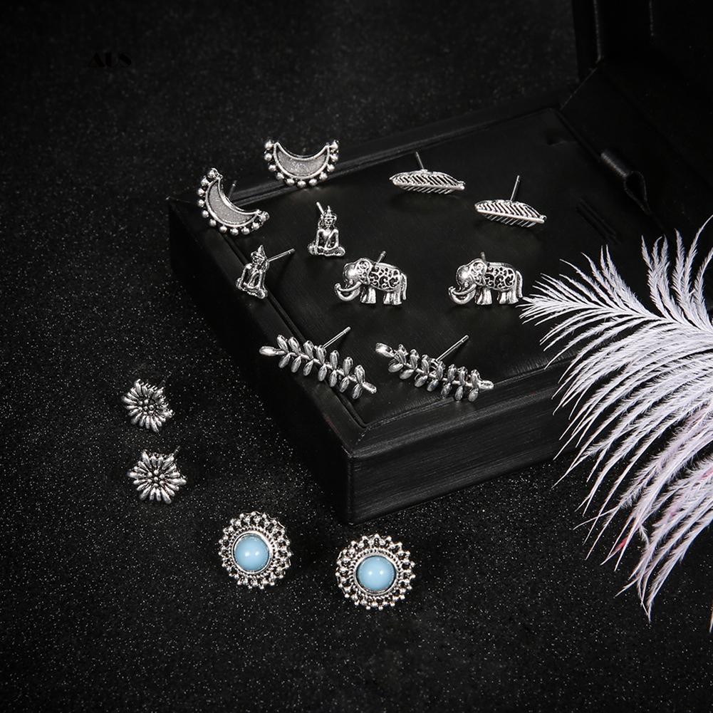 ♔Set 7 Đôi Khuyên Tai Phong Cách Boho Thời Trang Cho Nữ