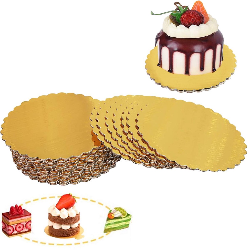 Đĩa Tròn Dày Tráng Men Đựng Bánh Cupcake Trang Trí