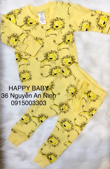 Bộ nỉ Next sư tử vàng nhạt 2-7Y (có ảnh thật)