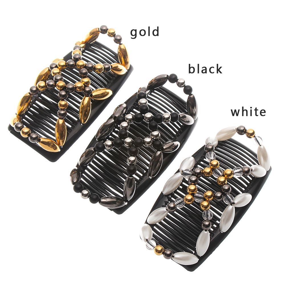 Lược cài tóc tạo kiểu tóc búi đính hạt thời trang cho nữ