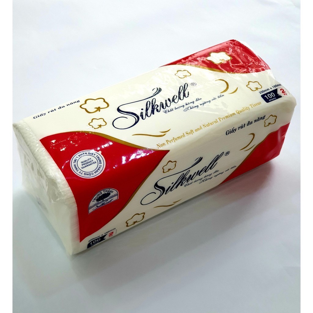 Giấy đa năng lau bếp, lau tay Silkwell 100 tờ chính hãng