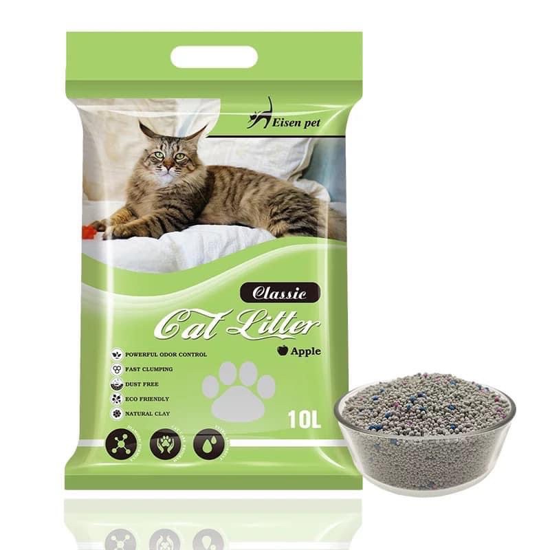 Cát vệ sinh cho mèo cát CLASSIC CAT LITTER túi 10l khử mùi vón cực tốt