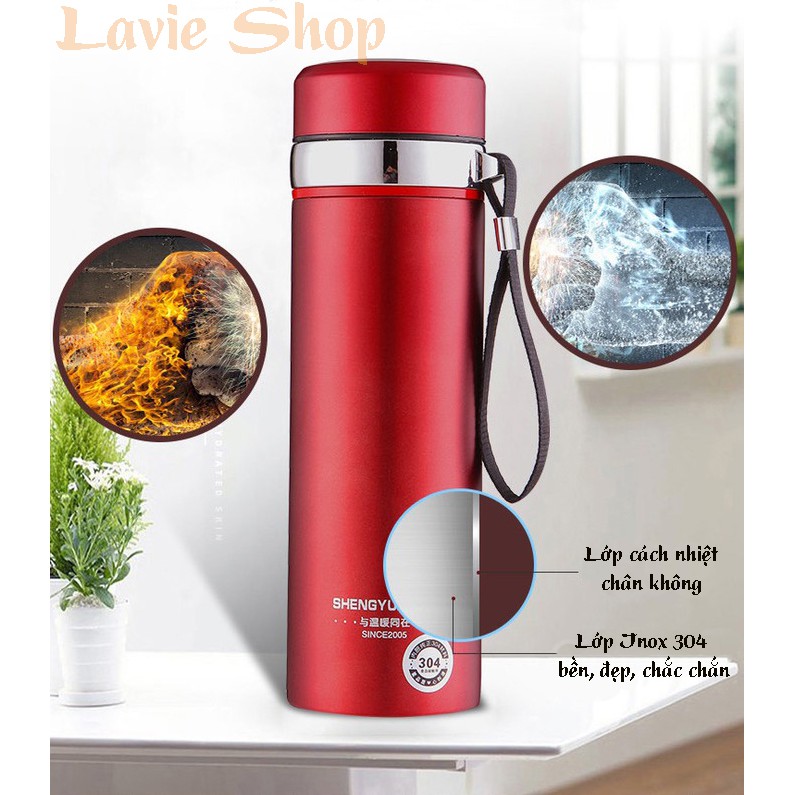 Bình Giữ Nhiệt Inox 304 Đựng Nước Nóng Và Lạnh 2 Lớp Dung Tích 800ml/1000ml Giữ Nhiệt Cực Lâu vt669