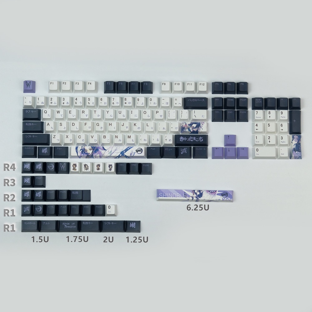 Gói phím GMK Butterfly Ninja, 133 phím Keycaps Cherry Profile DYE-SUB Cá nhân hóa GMK Keycaps cho bàn phím cơ