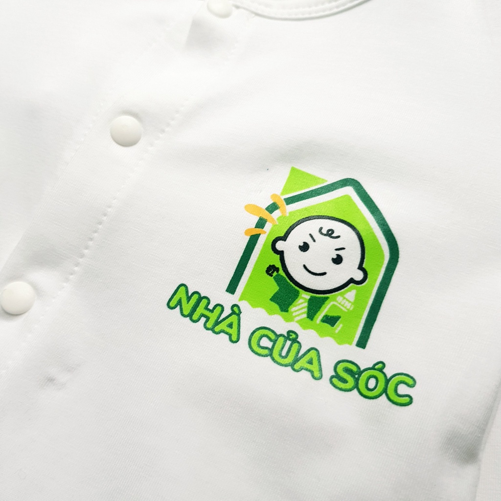 Bodysuit cho bé uala rogo 0-3m vải cotton cúc giữa tiện lợi dễ dàng thay bỉm quần áo trẻ em 8888