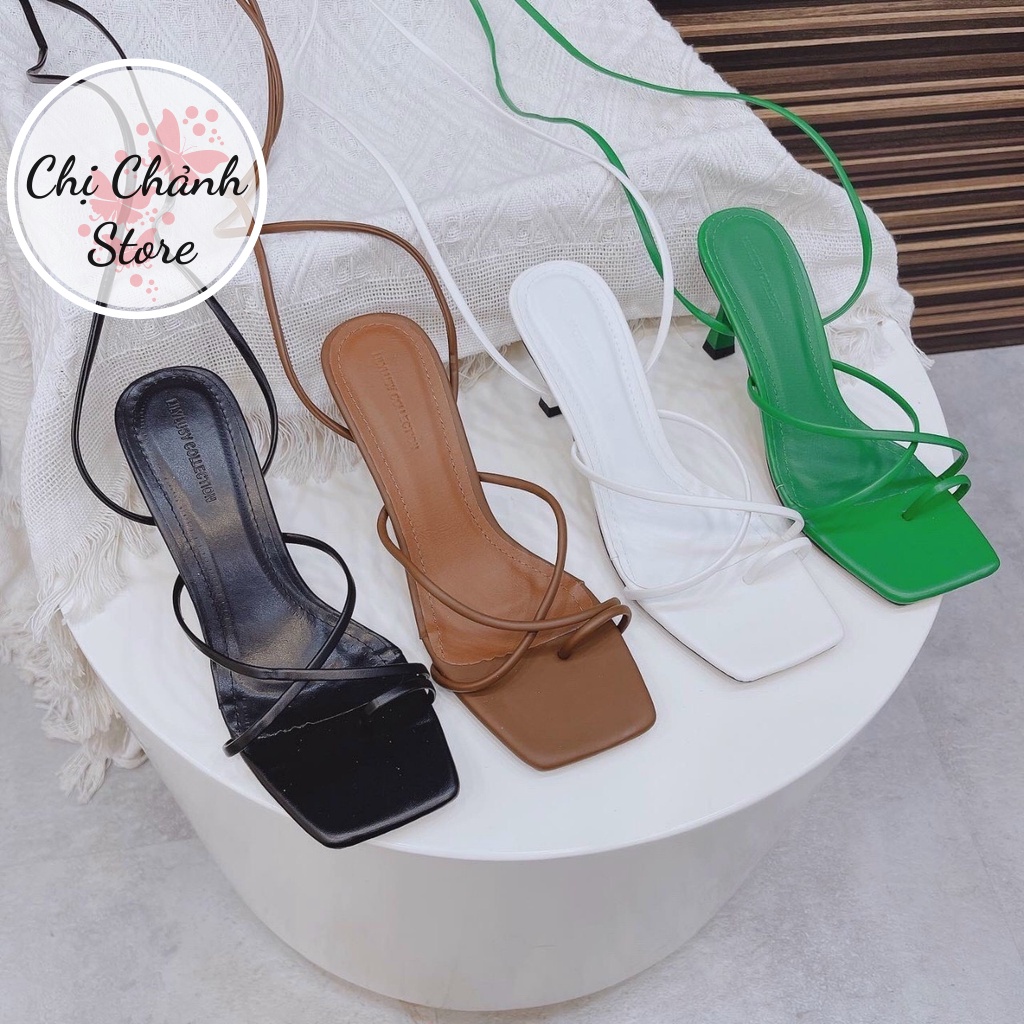 Sandal Xỏ Ngón Cột Dây 7p Siêu Hot [ Dây Tháo Rời ] Chất Da Xịn Lên Chân Tôn Dáng ( Hình Thật ) - Chị Chảnh Store