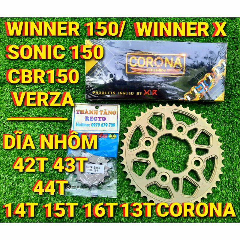 NHÔNG SÊN DĨA WINNER 150/WINNER X/SONIC 150/CBR150 VERZA/SÊN PHỐT 10LY X1R DĨA 42T 43T 44T NHÔNG 13T 14T 15T 16T