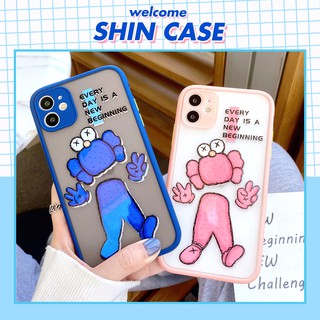 Ốp lưng iphone Kaws nhám viền nổi cong 6/6plus/6s/6splus/7/7plus/8/8plus/x/xs/11/12/13/14/pro/max/promax/plus/shin/case