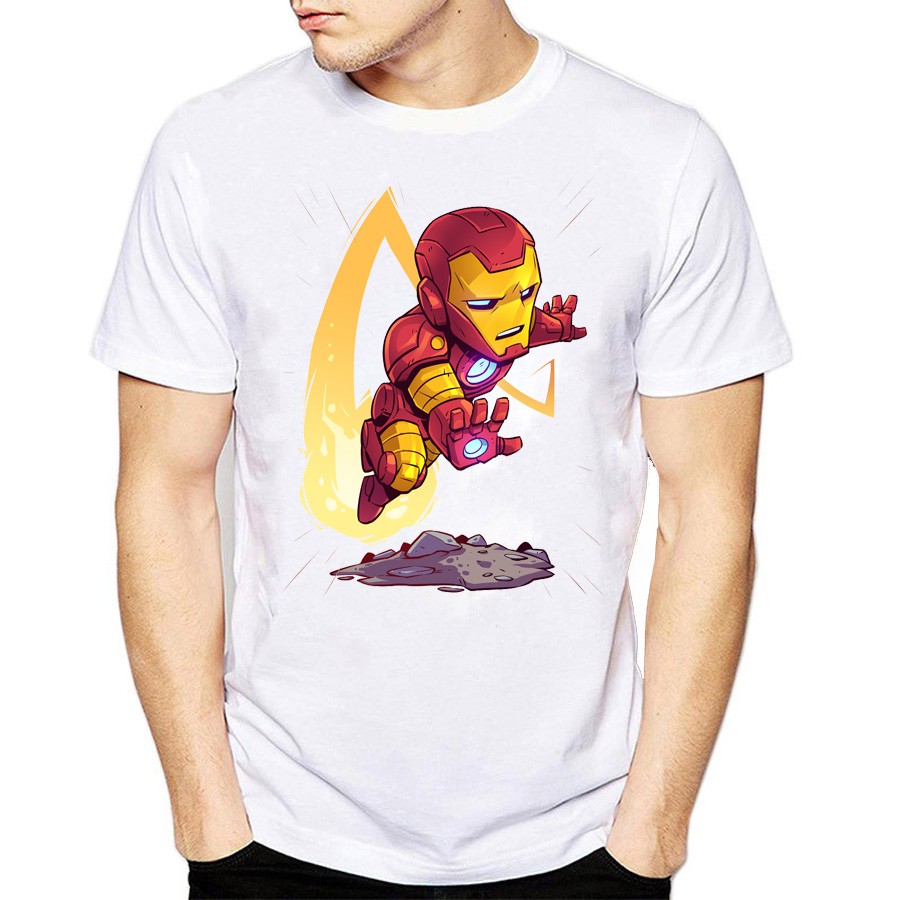 Áo thun Marvel in hình Iron Man Chibi - Form rộng BIGSIZE AZ F1941