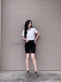Quần ngố Jeans hoa cúc