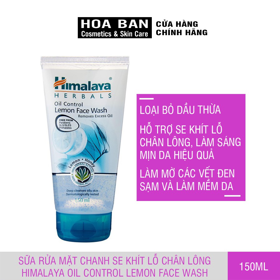 [Date Mới]  Sữa rửa mặt chanh se khít lỗ chân lông Himalaya Oil Control Lemon Face Wash 150ml - HM01