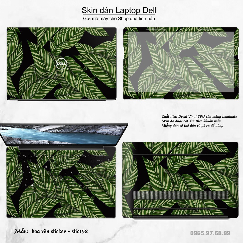 Skin dán Laptop Dell in hình Hoa văn sticker _nhiều mẫu 25 (inbox mã máy cho Shop)