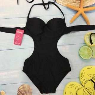 Bikini / Bộ bơi liền mảnh mút gọng đẩy, cutout sườn
