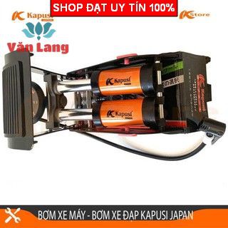 Bơm hơi đạp chân 2 XiLanh Kapusi nhật bản, bơm xe đạp, bơm xe máy, bơm lốp ô tô