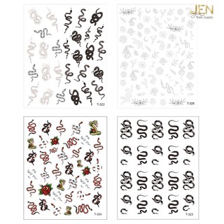 Sticker dán móng nail hoạ tiết rắn