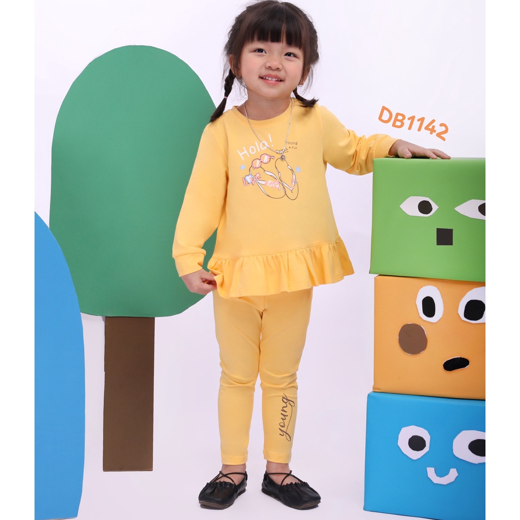 Dokma 2022 - Bộ dài tay bèo gấu cho bé từ 2 tuổi đến 6 tuổi