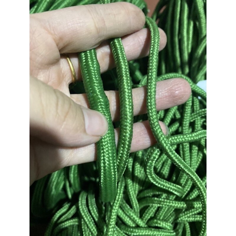 Dây Dù Buộc Bạt, Chằng Hàng, Cắm Trại, Cột Đồ, Mắc Tăng/ Võng Tròn Màu Xanh Loại 1