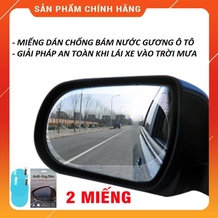 Combo 2 miếng Film dán gương chiếu hậu chống đọng nước, chống lóa công nghệ Nano