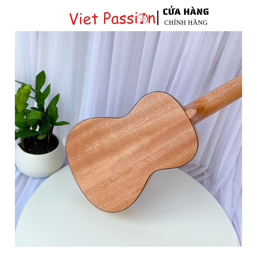 Đàn ukulele concert mã HolaD Viet Passion họa tiết nhí viền đen thiết kế khóa đúc cao cấp cho bạn mới bắt đầu tập chơi
