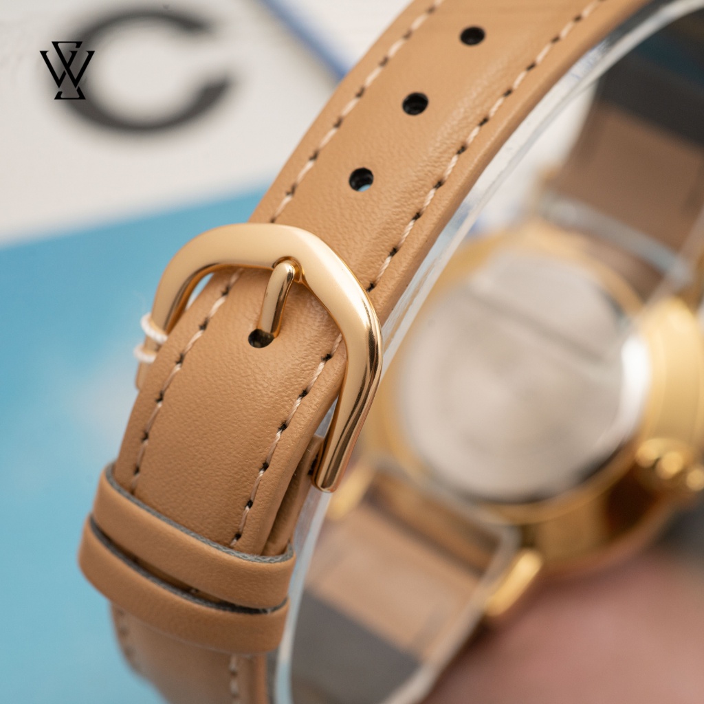 Đồng Hồ Quartz Nữ Casio WATCHSTORE LTP-VT01GL-9B2UDF Thiết Kế Kính Khoáng 34mm, Dây Đeo Da Và Vỏ Thép Không Gỉ