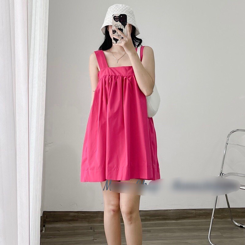 Đầm babydoll đi biển tặng kèm quần váy 2 dây chéo lưng dáng maxi thích hơp bận đi chơi tiệc tùng Ulzzang xukastore