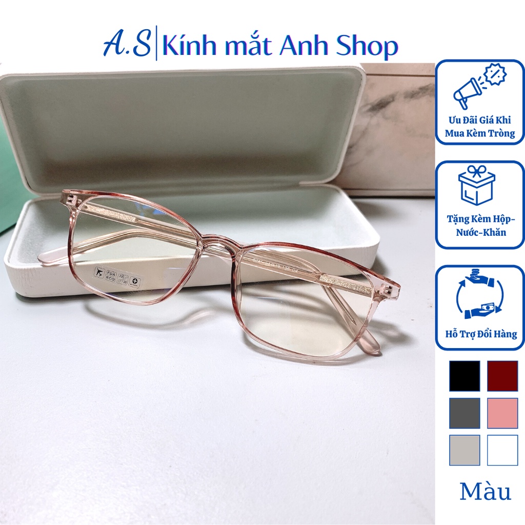 Kính vuông thời trang chất liệu nhựa lõi kim loại chắc chắn phù hợp bạn nào mặt nhỏ 8245