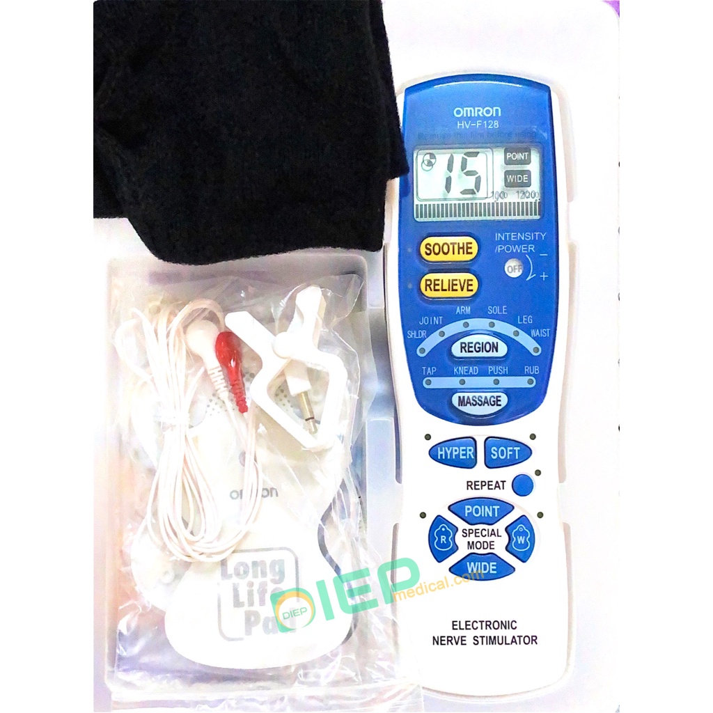 ✅ OMRON HV-F128 - Máy massage xung điện OMRON HV F128 hỗ trợ trị liệu, giảm đau, châm cứu, giảm cân (Chính hãng - Nhật)