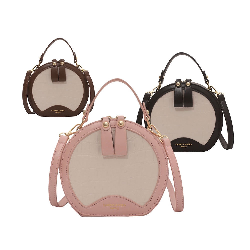 Túi xách nữ đeo chéo tròn đẹp phong hàn quốc giá rẻ sang trọng cao cấp thời trang đi tiệc đi chơi thiết kế độc đáo