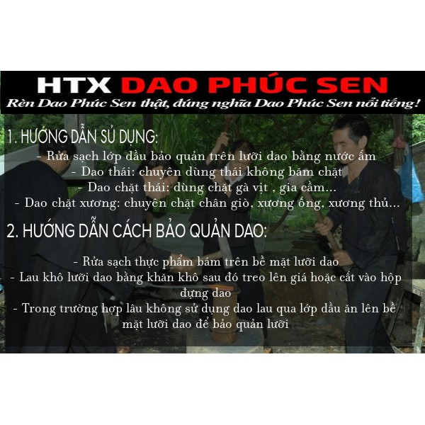 Dao Phúc Sen Dao Lọc Thái 01 Cán Cẩm Chỉ