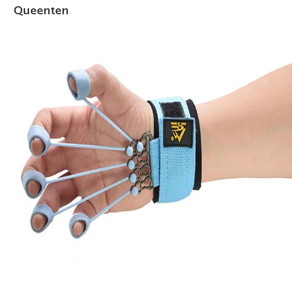 Queenten Finger Gripper Strength Trainer Hand Yoga Resistance Band Finger Training Device QT