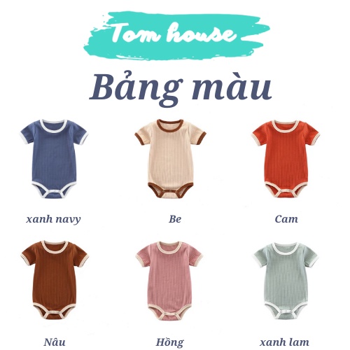 Bộ Đồ Liên Thân Trơn Mùa Hè Phong Cách Hàn Quốc Cho Bé Sơ Sinh 𝟎𝟔𝐁𝐃𝐒
