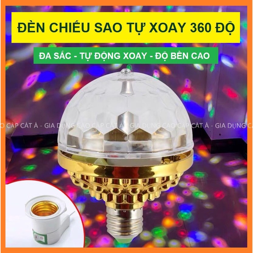 Đèn chiếu sao trang trí phòng xoay tự động tặng kèm đui đèn quà tặng người thân yêu