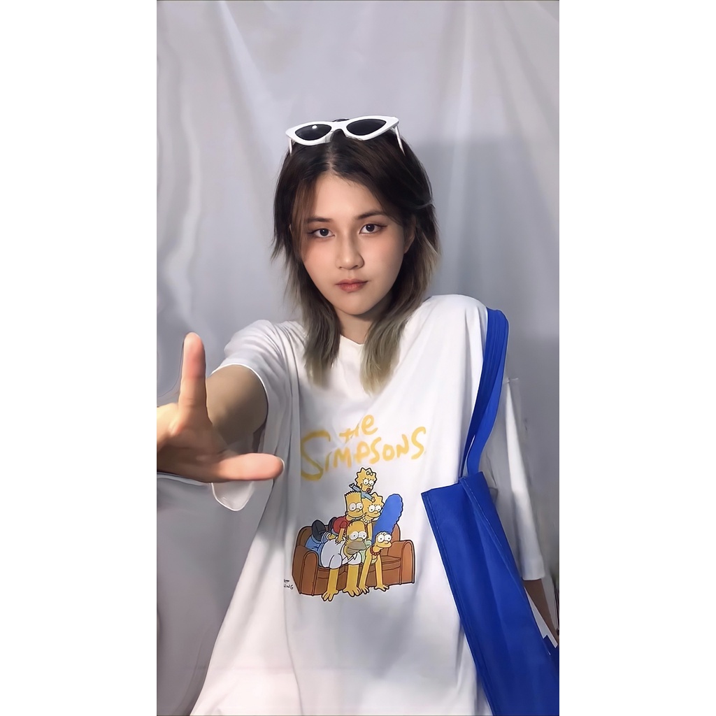 Áo Thun BOO Unisex Dáng Ovesized, Vải Cotton Cao Cấp In Graphic Simpsons BZL