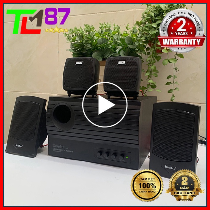 Loa Máy Tính Chính Hãng Cao Cấp Bass Công Suất Lớn 4.1 SOUNDMAX A4000 - Loa Nghe Nhạc PC Laptop Để Bàn Có Dây Gaming