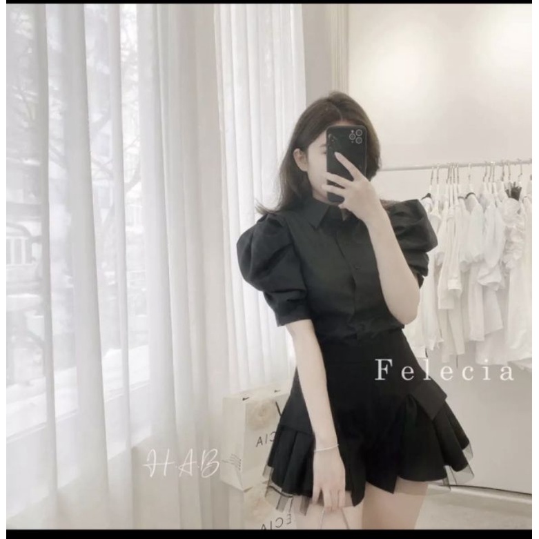 CHÂN VÁY PHỐI REN MỎNG XINH XLL1