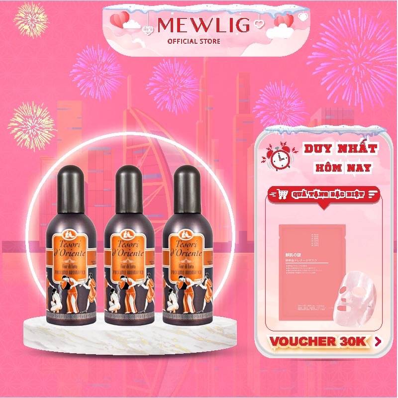 Xịt thơm body TESORI d’Oriente hương hoa sen ( bị mất bài nên nhà em đăng lại )