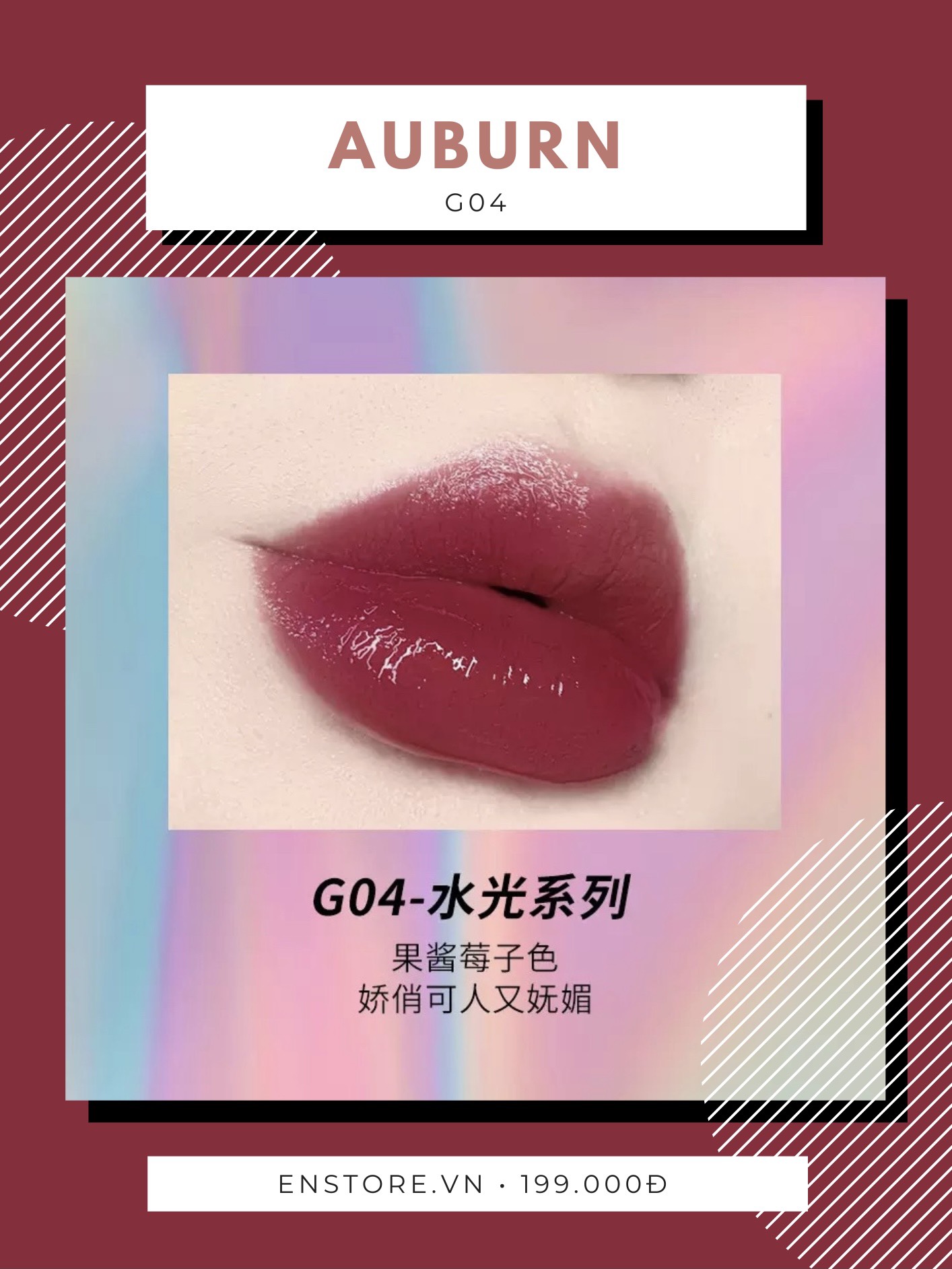 [AUBURN] Son kem bóng Auburn Pink Punk Juicy Lip Gloss