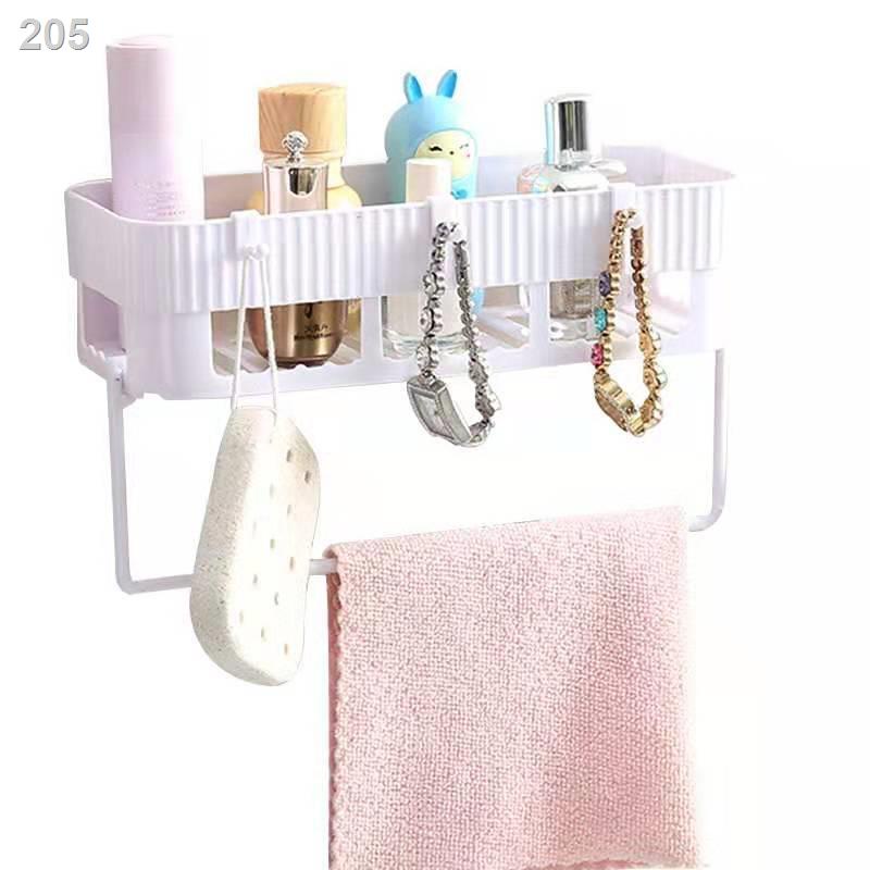 【bán chạy】[Đa chức năng] Phòng tắm không lỗ kệ liền khăn giá treo tường nhà bếp hút lưu trữ
