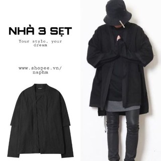 Áo khoác nhật bản ulzzang unisex đen