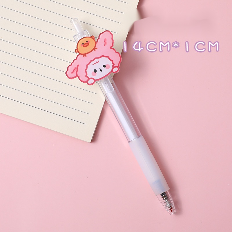 Hộp Bút Mực Nước Dạng Nhấn Họa Tiết Hoạt Hình Dễ Thương Có Hộp Đựng Cho Học Sinh Ruột bút gel bút bi bấm cute