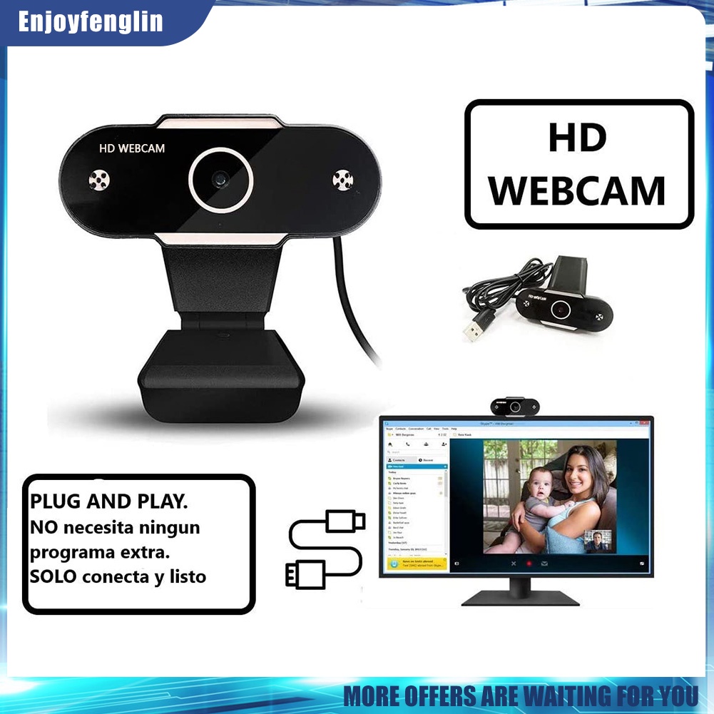 Webcam 720P HD USB 2.0 có micro hỗ trợ phát sóng trực tuyến cho máy tính | BigBuy360 - bigbuy360.vn