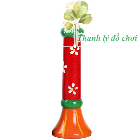 Còi gỗ  phát triển thính giác, luyện hơi cho bé - Đồ chơi an toàn